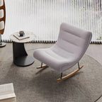 Fauteuil à bascule ergonomique en bois rembourré pour salon
