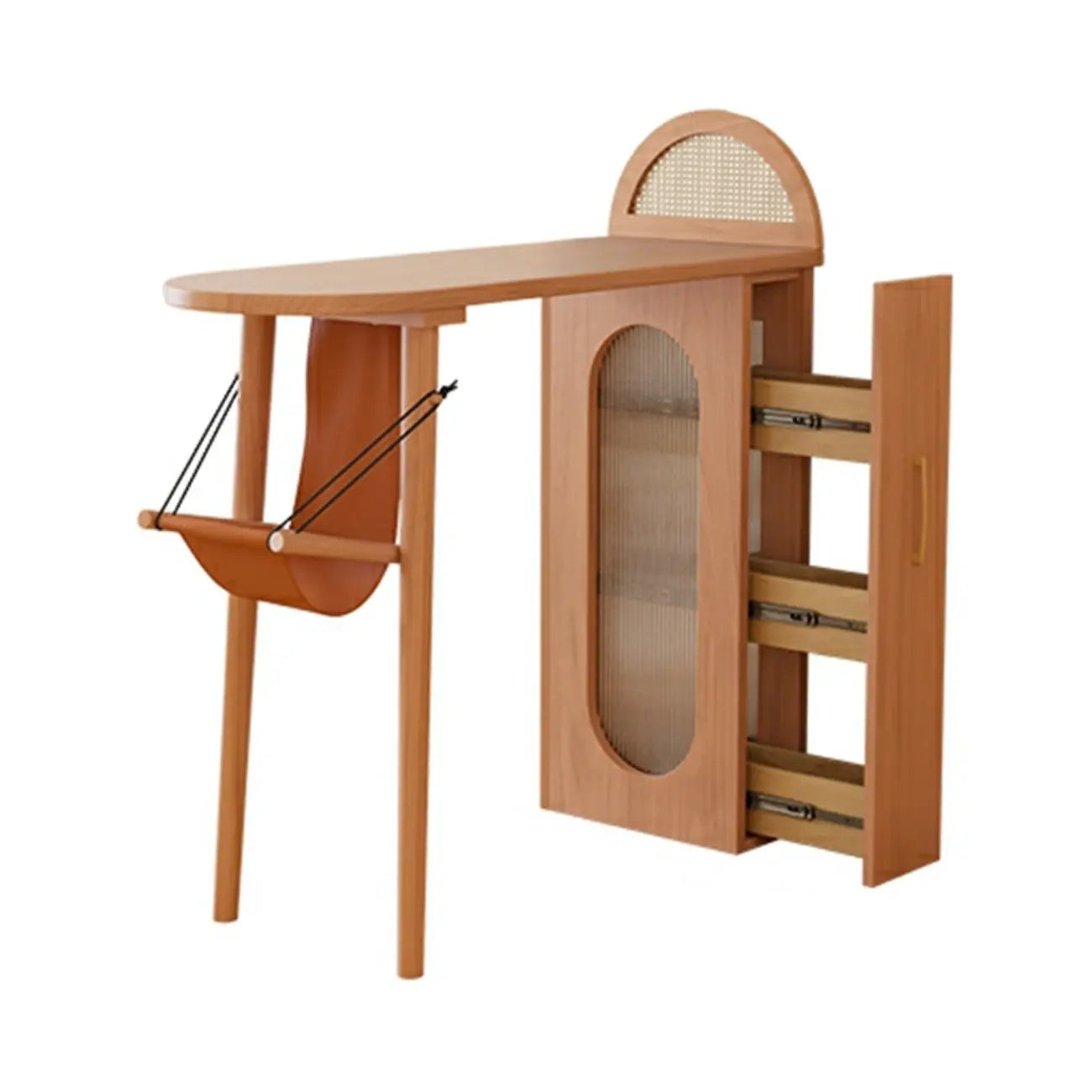 Table de bar moderne en bois de 122 cm avec tiroir de rangement