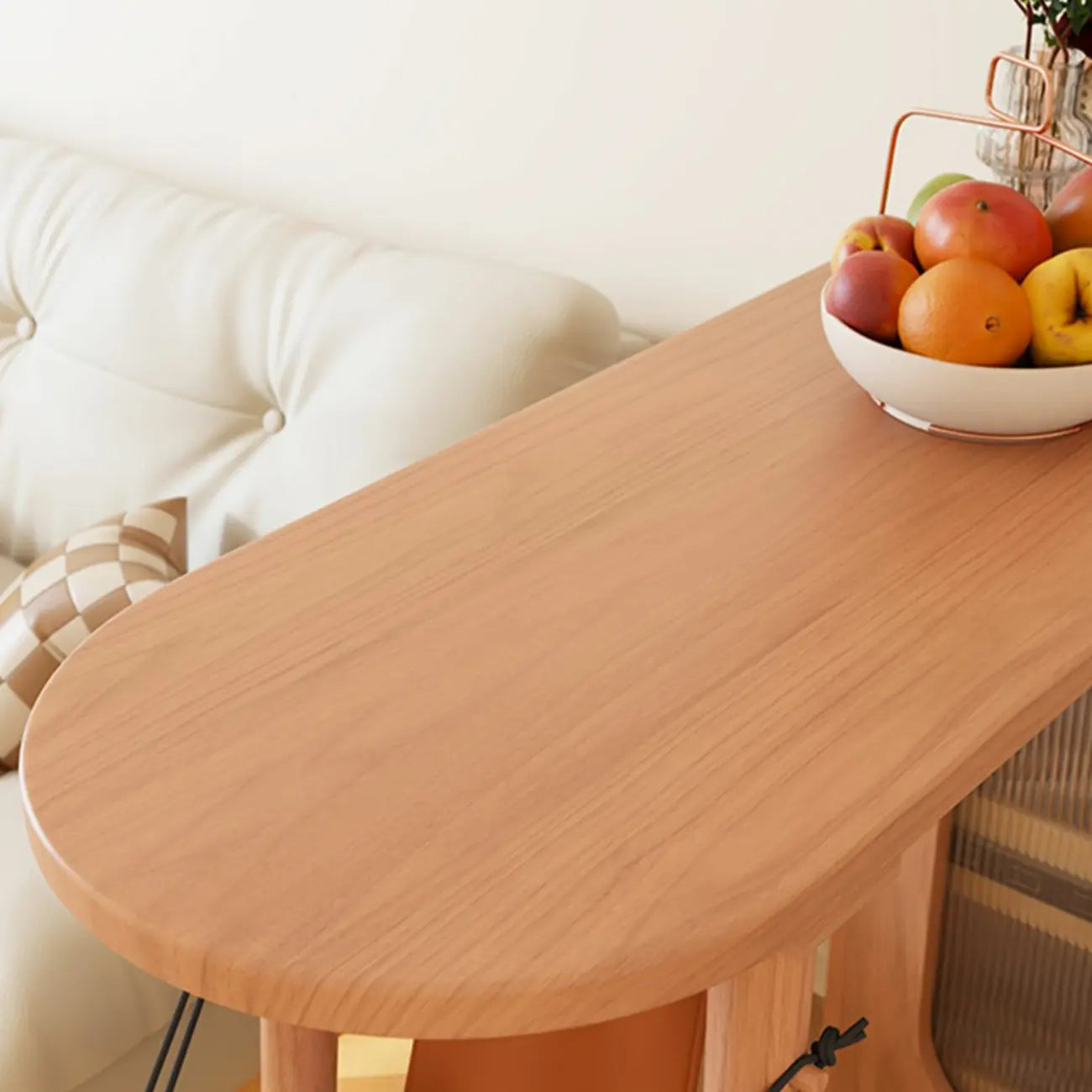 Table de bar moderne en bois de 122 cm avec tiroir de rangement