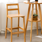 Table de bar ronde moderne en bois marron, couleur expresso, idéale pour les repas