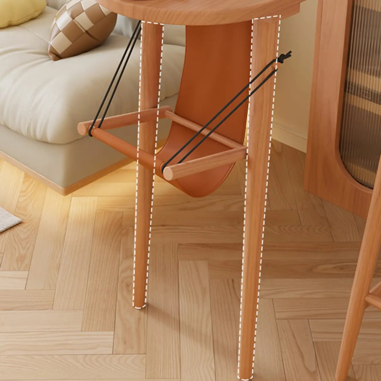 Table de bar moderne en bois de 122 cm avec tiroir de rangement