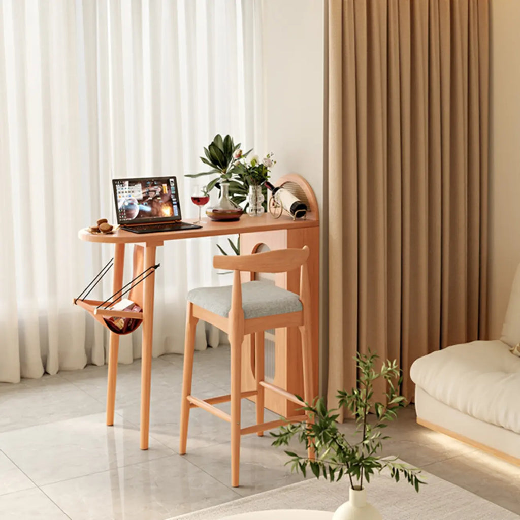 Table de bar moderne en bois de 122 cm avec tiroir de rangement