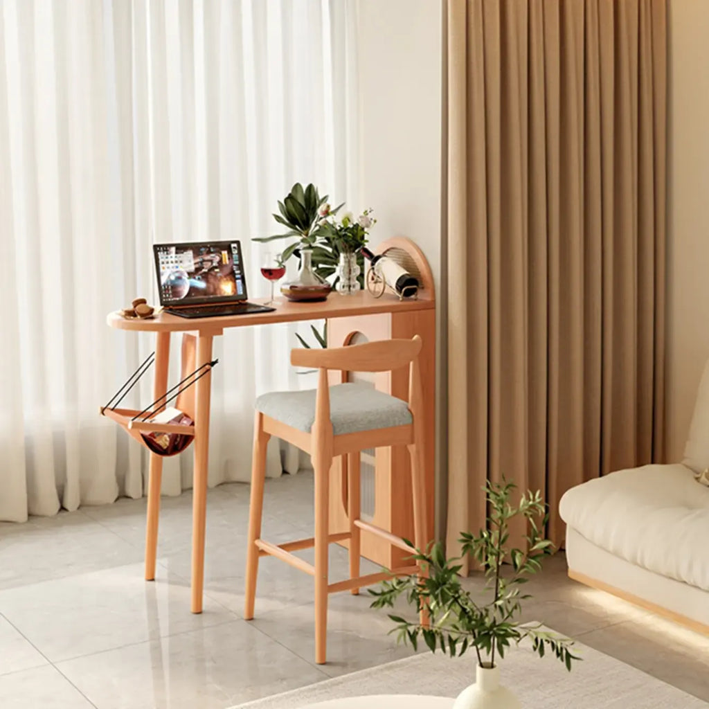 Table de bar moderne en bois de 122 cm avec tiroir de rangement