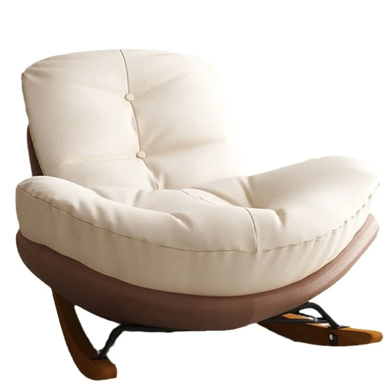 Fauteuil à bascule rembourré moderne pour salons élégants