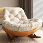 Fauteuil à bascule rembourré moderne pour salons élégants