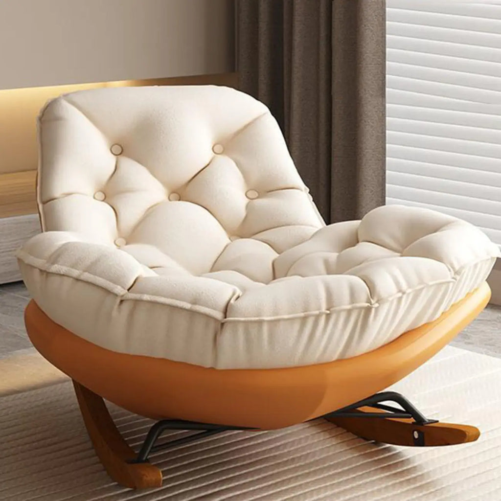 Fauteuil à bascule rembourré moderne pour salons élégants