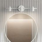 Grand luminaire mural droit en métal à 4 lumières pour salle de bain