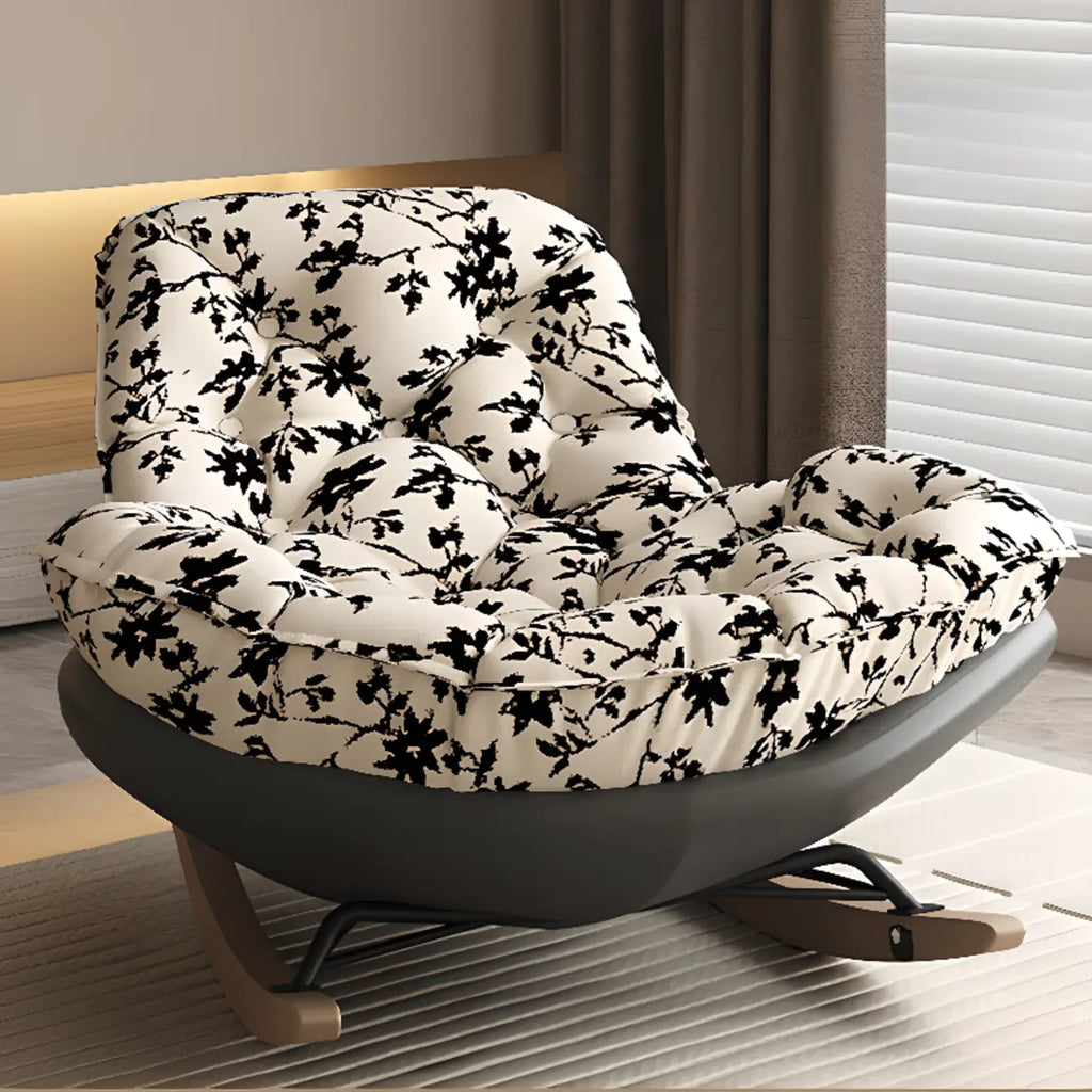 Fauteuil à bascule rembourré moderne pour salons élégants