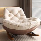 Fauteuil à bascule rembourré moderne pour salons élégants