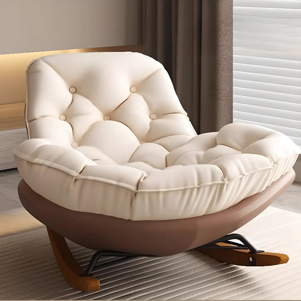 Fauteuil à bascule rembourré moderne pour salons élégants