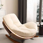 Fauteuil à bascule rembourré moderne pour salons élégants