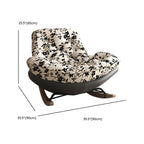 Fauteuil à bascule rembourré moderne pour salons élégants