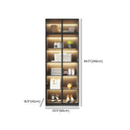 Vitrine autoportante en bois gris et verre avec éclairage
