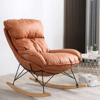 Fauteuil à bascule recouvert de coton avec coussins amovibles