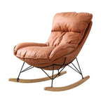 Fauteuil à bascule recouvert de coton avec coussins amovibles