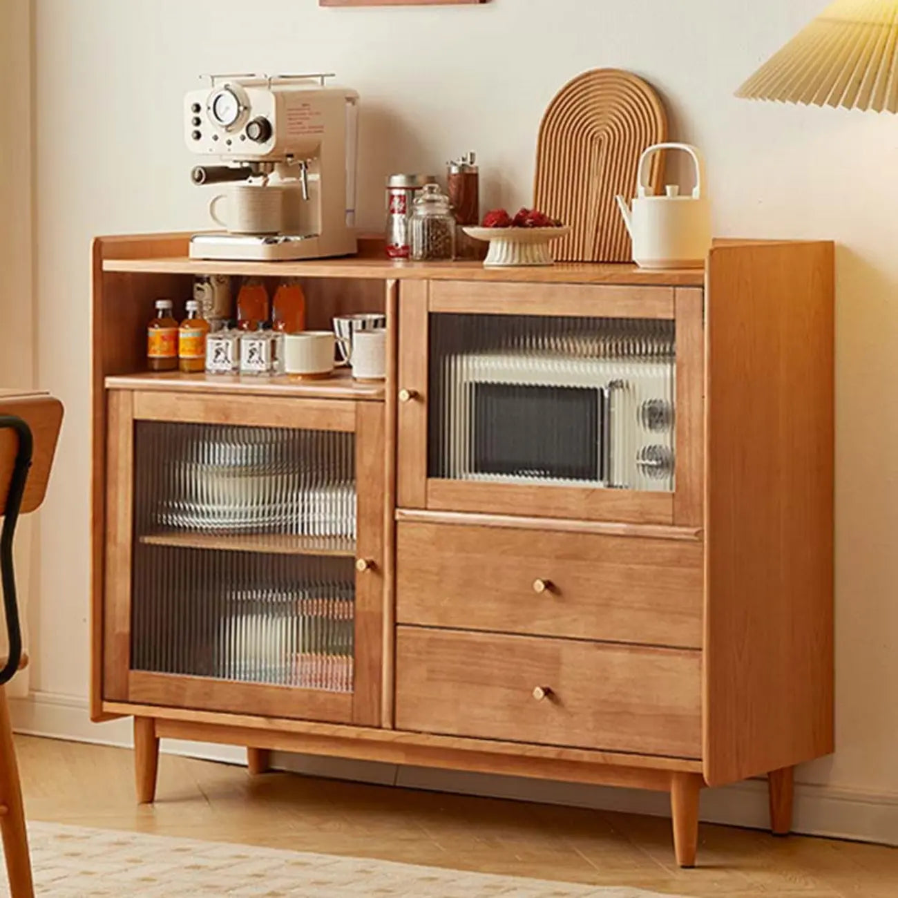 Madia da cucina in legno di ciliegio regolabile Made in China