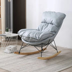 Fauteuil à bascule recouvert de coton avec coussins amovibles