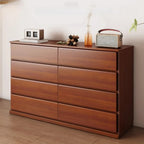 Commode double minimaliste en bois massif avec 10 tiroirs