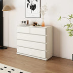 Commode double minimaliste en bois massif avec 10 tiroirs