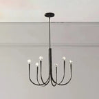 Lustre de plafond à branches de style Mid-Century avec hauteur réglable