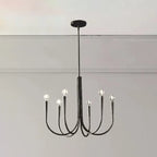 Lustre de plafond à branches de style Mid-Century avec hauteur réglable