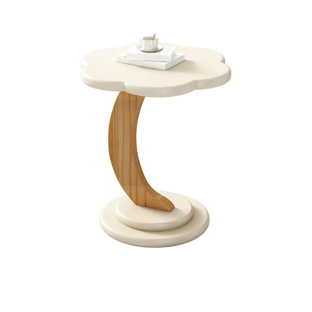 Table basse en bois irrégulière et charmante avec rangement pour salon