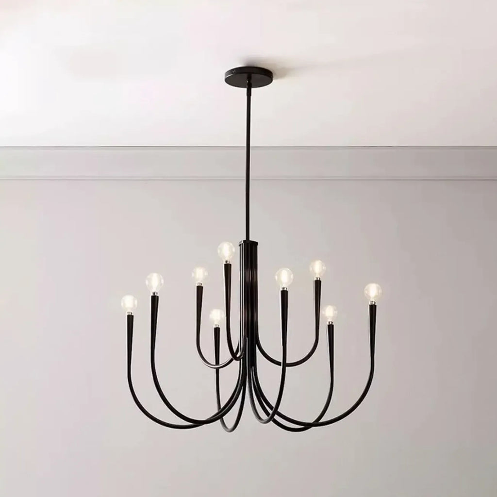 Lustre de plafond à branches de style Mid-Century avec hauteur réglable