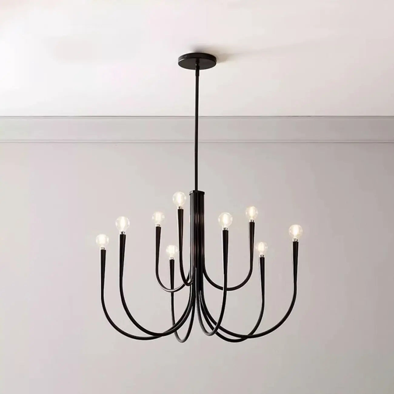 Lustre de plafond à branches de style Mid-Century avec hauteur réglable