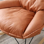 Fauteuil à bascule recouvert de coton avec coussins amovibles