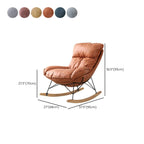 Fauteuil à bascule recouvert de coton avec coussins amovibles