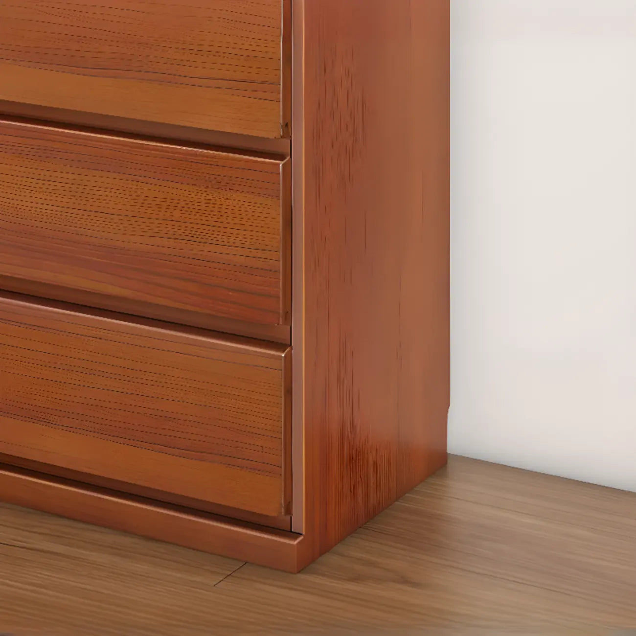 Commode double minimaliste en bois massif avec 10 tiroirs