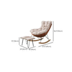 Fauteuil à bascule recouvert de coton avec coussins amovibles