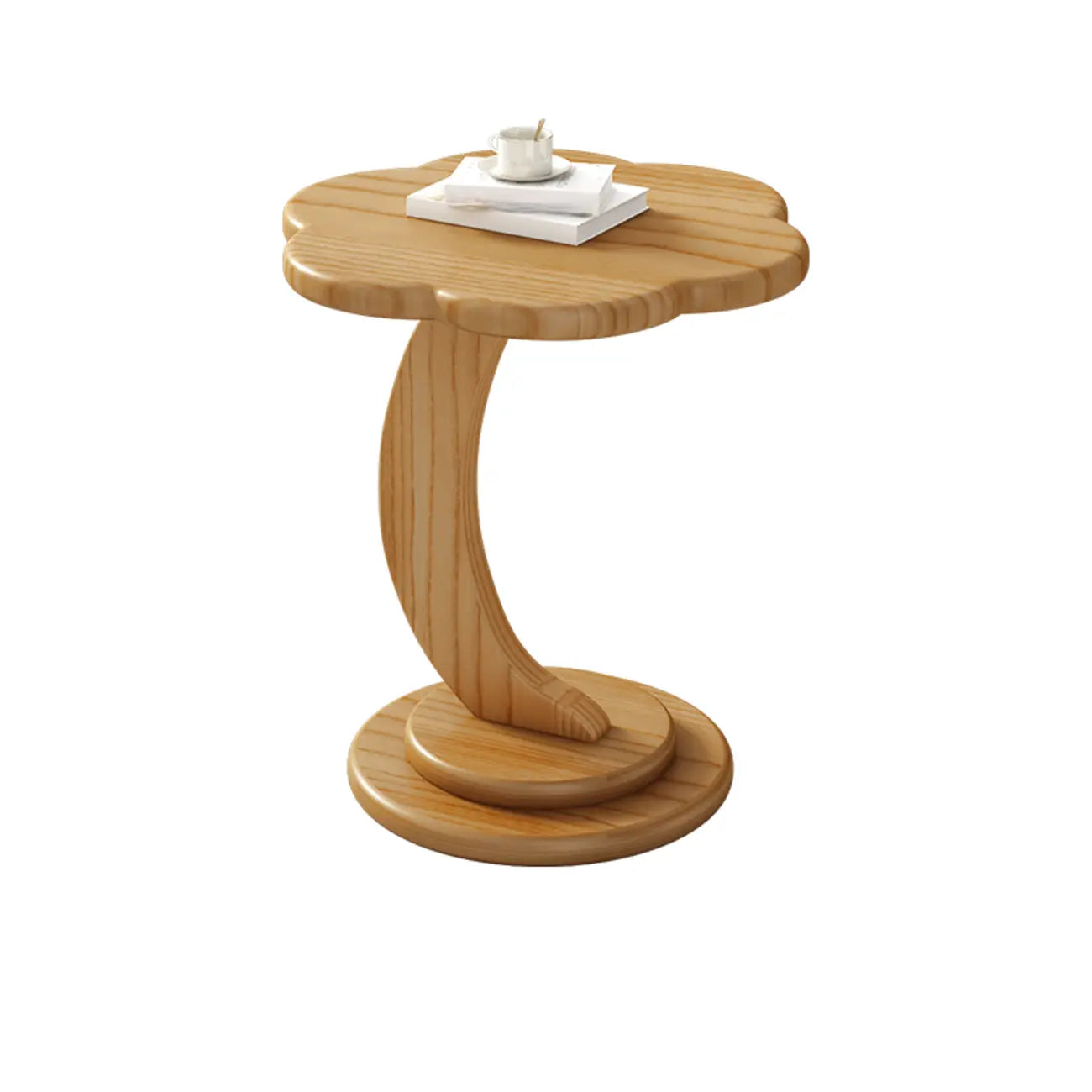 Table basse en bois irrégulière et charmante avec rangement pour salon