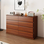 Commode double minimaliste en bois massif avec 10 tiroirs