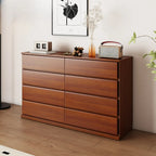 Commode double minimaliste en bois massif avec 10 tiroirs