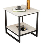 Table d'appoint glamour en marbre noir avec rangement pour salon