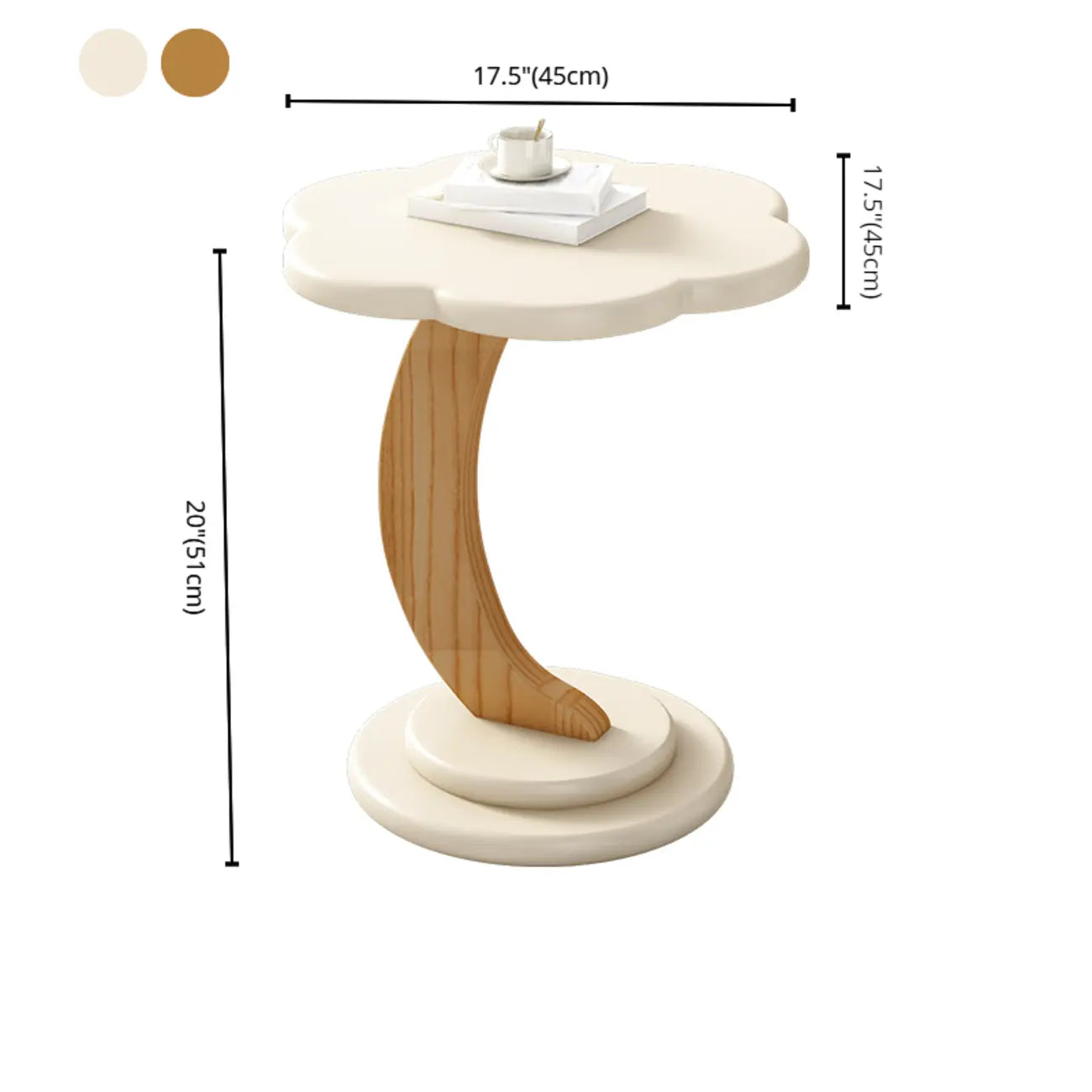 Table basse en bois irrégulière et charmante avec rangement pour salon