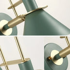 Applique murale moderne conique à une lumière pour salle de bain avec abat-jour en fer