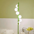 Lampadaire minimaliste à 6 lumières avec abat-jour en verre globe ajustable