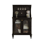 vaisselier avec comptoir en bois noir et rangements