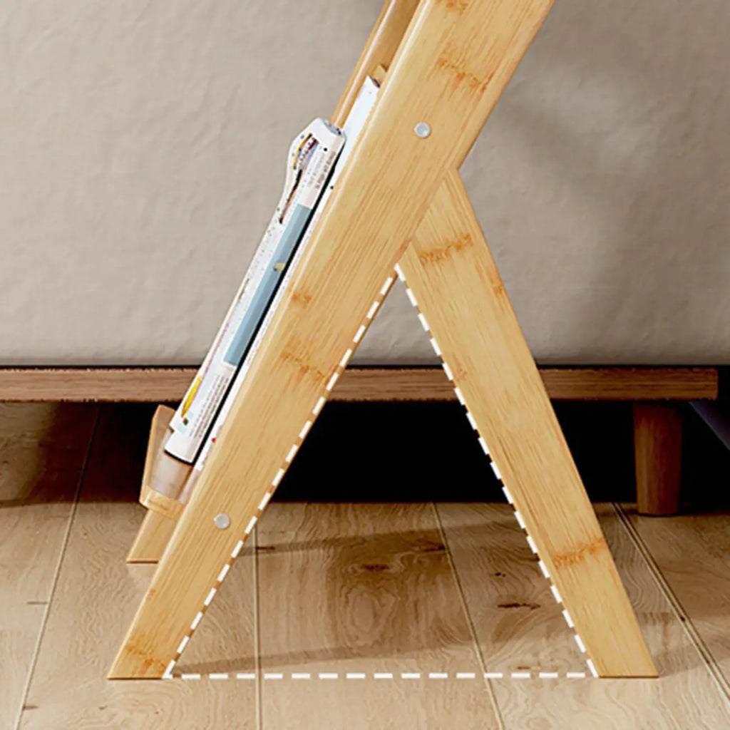 Table d'appoint avec plateau en verre et porte-revues pour salon