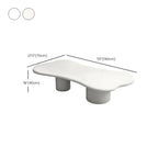 Table basse ovale crème moderne de style minimaliste