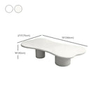 Table basse ovale crème moderne de style minimaliste