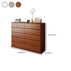 Commode double minimaliste en bois massif avec 10 tiroirs