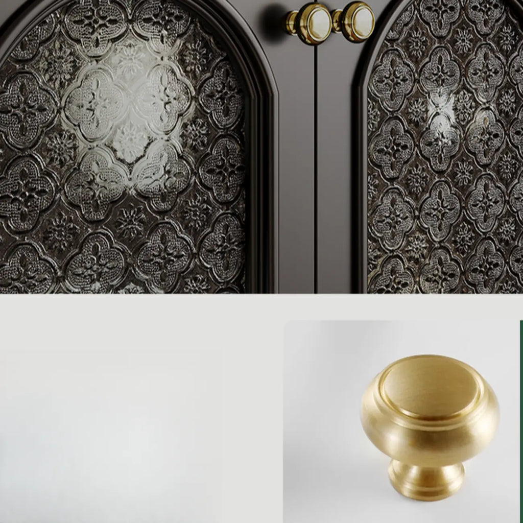 vaisselier avec comptoir en bois noir et rangements
