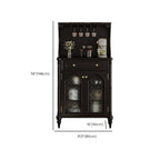 vaisselier avec comptoir en bois noir et rangements