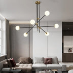 Lampadario Sputnik Industriale Nero a 6 Luci