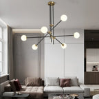 Lampadario Sputnik Industriale Nero a 6 Luci