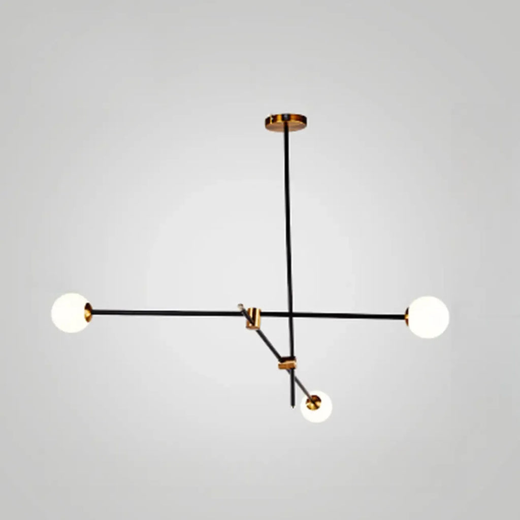 Lampadario Sputnik Industriale Nero a 6 Luci