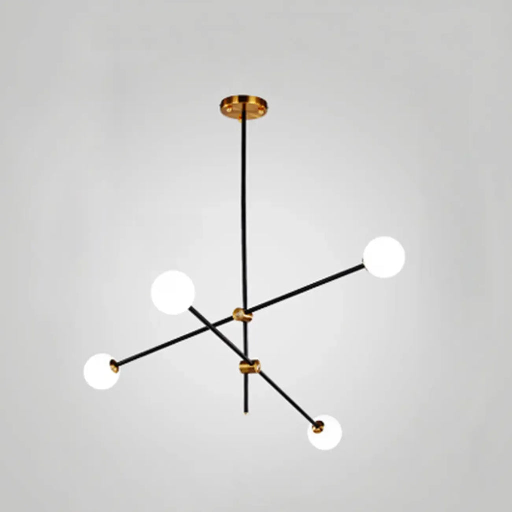 Lampadario Sputnik Industriale Nero a 6 Luci